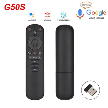 

2.4G Wireless G50S Google Air Mouse Gyroscope Voice Remote Control with IR Learning Microphone for H96MAX X96MAX Android TV Box