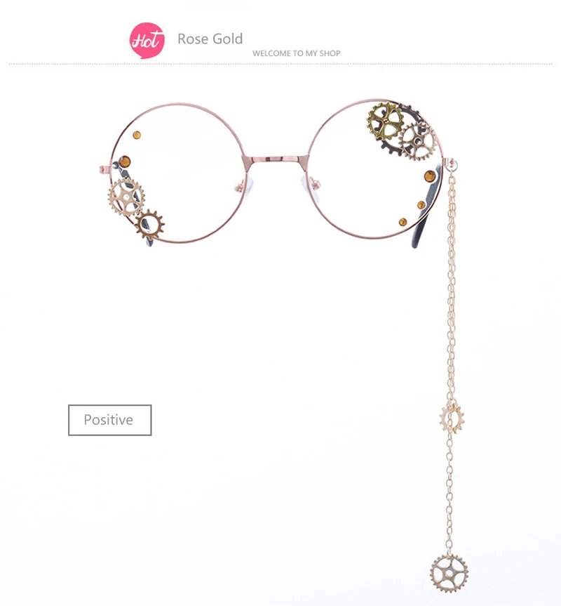 Zilead панк шестеренка очки оправа с подвеской металлические круглые оптические сеточки для женщин и мужчин простые очки