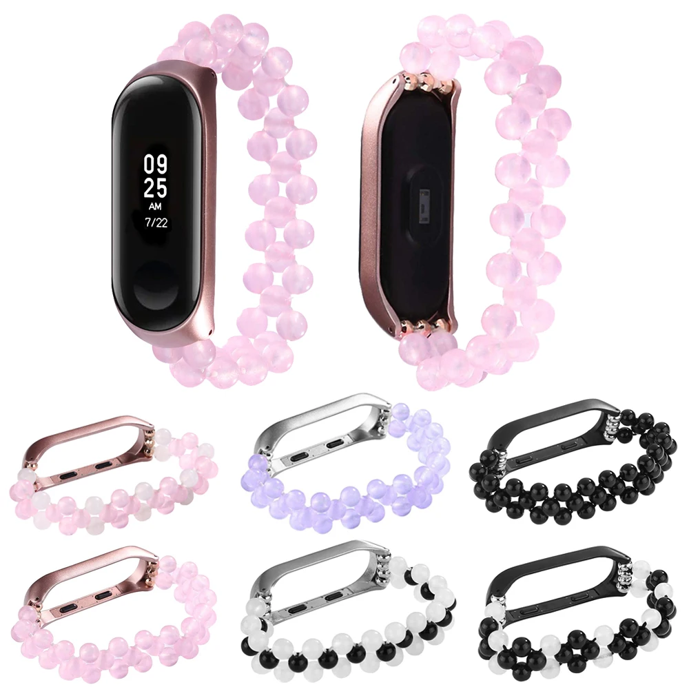 

Watchband for Xiaomi Mi Band 3 4 Agate Replacement Straps Miband 4 Stainless Steel Case Cover for Xiaomi 4 Smart Bracelet Wrist