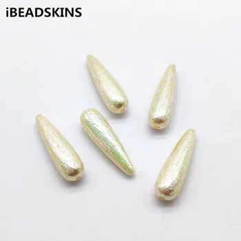

New arrival! 30x9m 200pcs Aurora/AB effect Wrinkled Drop Shape Imitation pearls for Hand Made Jewelry Findings & Components