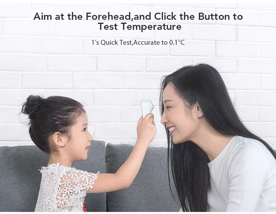 Original Xiaomi Mijia iHealth Thermometer LED Non Contact Digital Infrared Forehead Body Thermometer for Baby Kids Adults Elders (2)