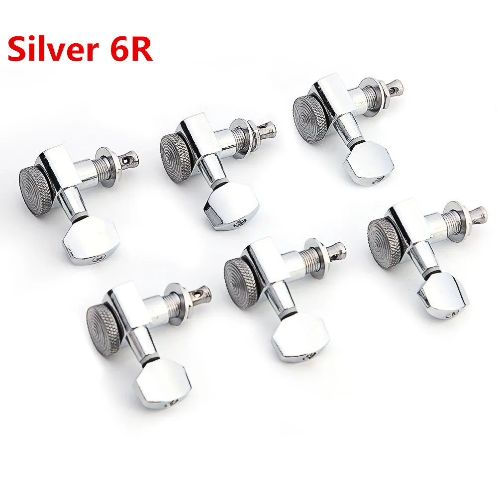 Sintonizzatori Chitarra Sinistra Set Meccaniche Per Chitarra - Tuning Peg Sinistri Bloccaggio - Chiavette Per Chitarra Colore Nero Testine Macchina Chitarra - Foto 14