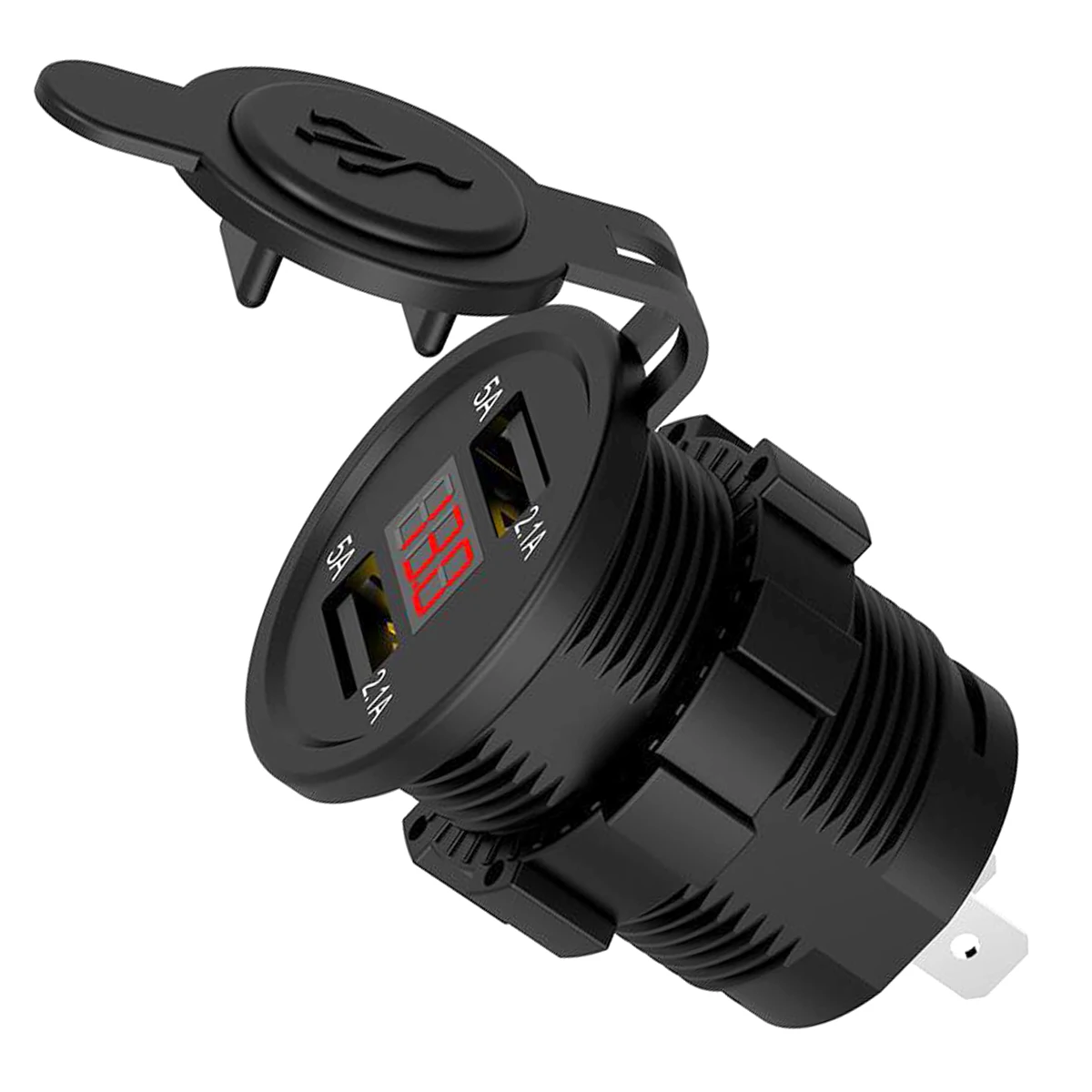 Адаптер зарядного устройства PD QC3.0 с двумя USB портами и светодиодным вольтметром