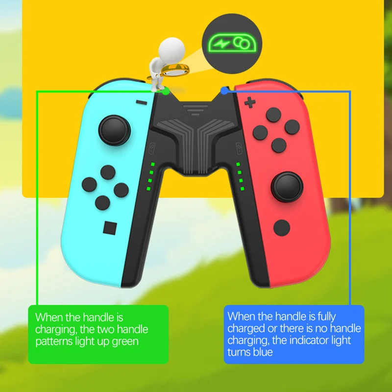 Handle Charging Grip for Nintendo Switch Joy-Con Controller Charger Gamepad Charge Stand Holder For Nintendo Switch Joy-Con Grip