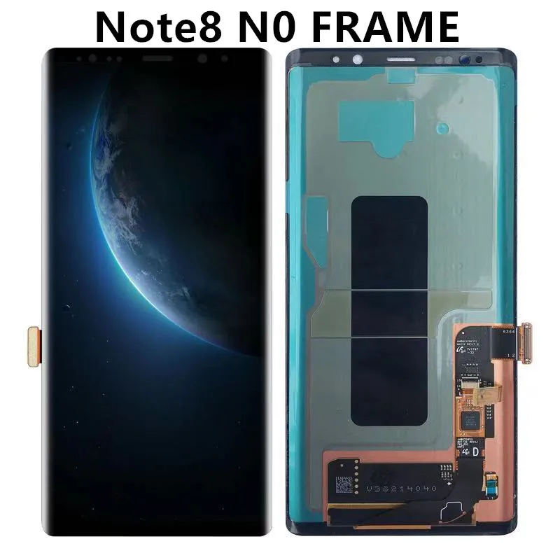 6,3 ''Супер AMOLED lcd с рамкой для SAMSUNG GALAXY Note 8 Note8 дисплей кодирующий преобразователь сенсорного экрана в сборе - Цвет: Note8 Black No Frame