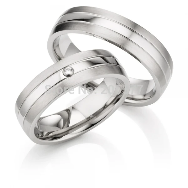 couple wedding rings white gold