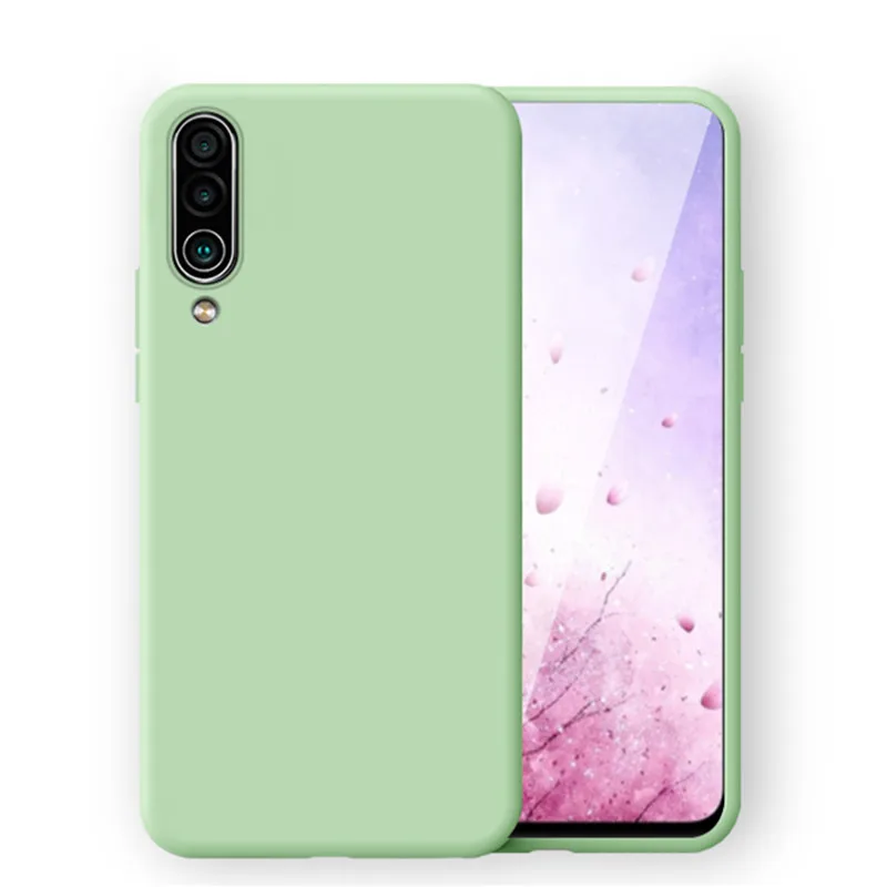 Жидкий силиконовый чехол для samsung A30s A50 A70 чехол противоударный бампер чехол TPU чехол для samsung Galaxy A30s A30 S A50 A70 чехол - Цвет: Зеленый