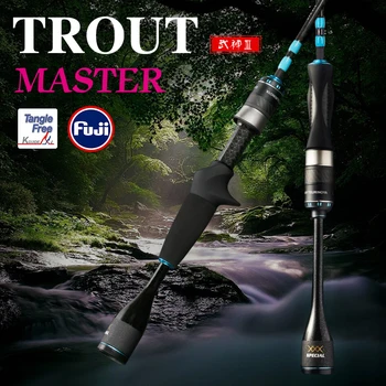 

TSURINOYA Fishing Rod MASTER 1.4m 1.68m UL Power Light Weight Fuji Accessories Soild Tip Spinning Baitcasting Stream Trout Rod