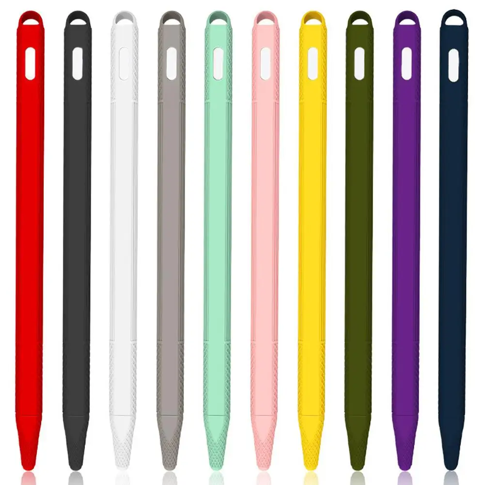 For iPad Pencil Anti-Slip Silicone Stylus Protective Case Cover Skin for 2 Gen estojo escolar apple pencil case | Компьютеры и офис