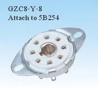 

5pcs GZC8-Y-8 Ceramic Tube 8 Pin Silver Plated Socket For 5B254 4P1S