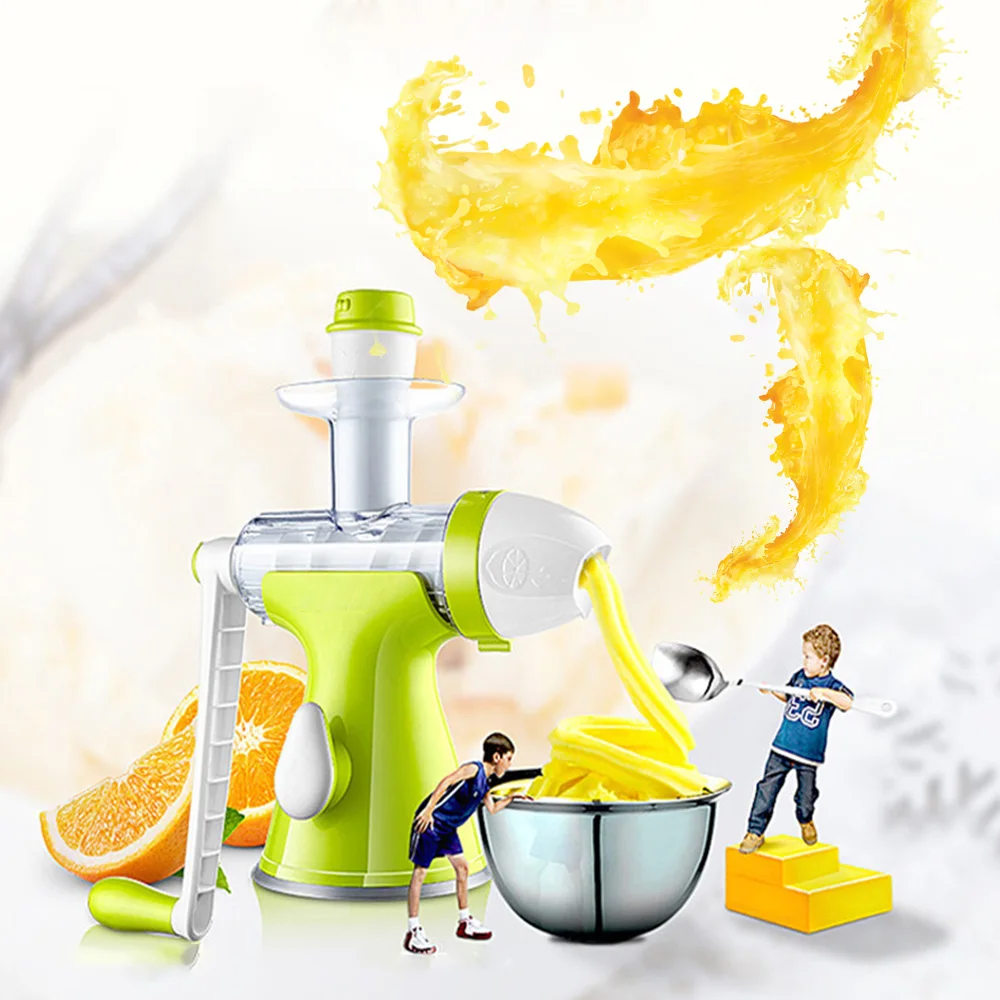 

Manual Juicer Fruits Vegetables Extractor with Rotating Handle Ice Cream Squeezer DIY Fresh Orange Juice Machine Kitchen Blender