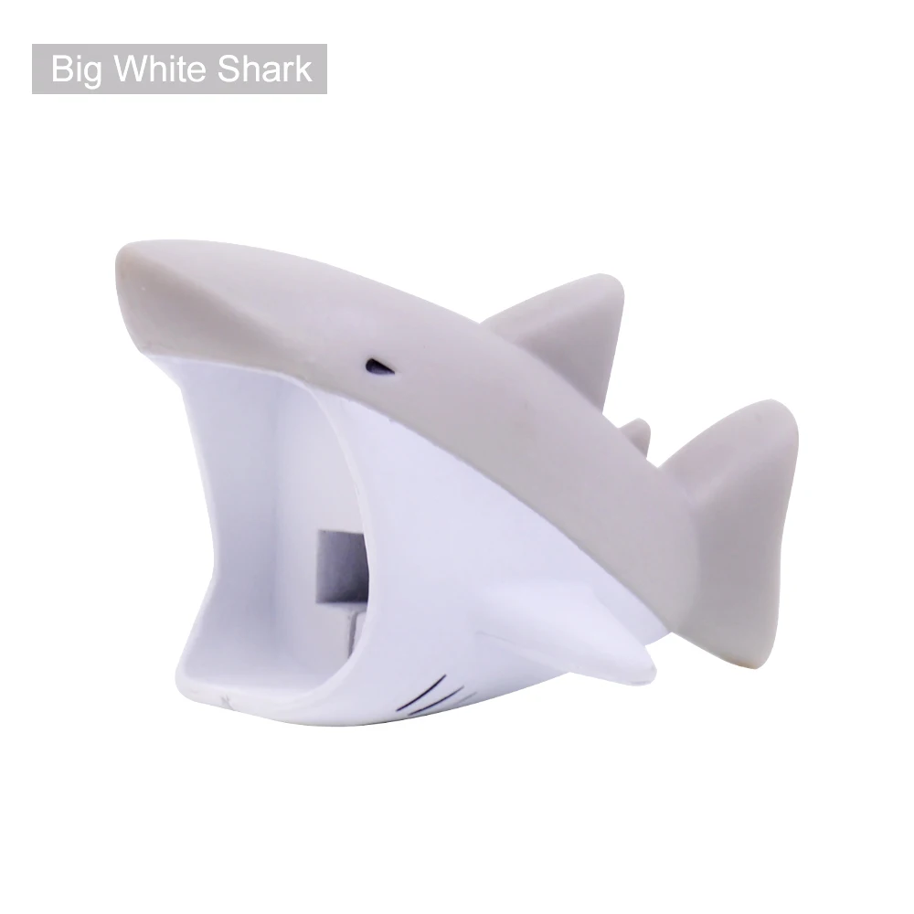 Big White Shark CHIPAL милые укусы животных кабель протектор для iPhone USB органайзер для кабеля данных зарядное устройство провода моталки Chompers большой укусов держатель телефона - Цвет: Big White Shark