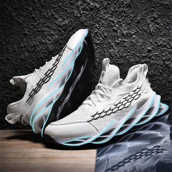 

Jogging Sneakers Men Breathable Soft Shoes 2020 New Sports Sneakers Sprint Autumn Men 39-46 Plus Size Lace Up Shoes For Fitness
