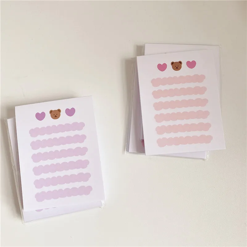 

Ins 50 Sheets Cute Cartoon Bear Love Memo Pad Simple Style Small Notebooks To Do List notepad Planner Stickers Kawaii Stationery