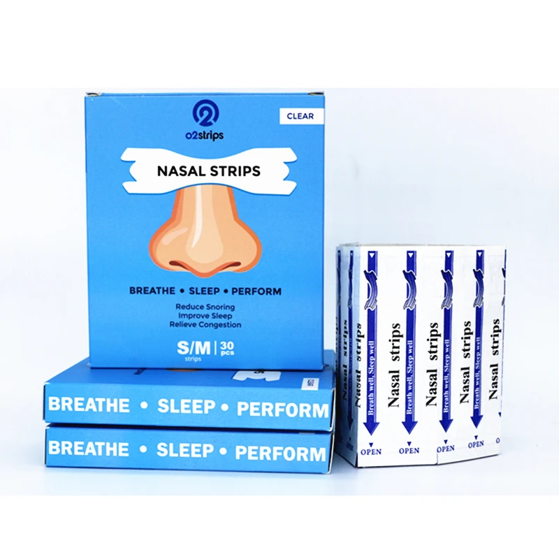 3000pcs=100boxes (66x19mm) Stop Snoring Nasal Strips Relieve Rhinitis