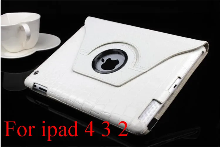 Для ipad 2/3/4 чехол для планшета Магнитный смарт-чехол из полиуретановой кожи для ipad mini 1 2 3 ipad mini чехол/вращающийся на 360 градусов Стенд - Цвет: White for ipad 234