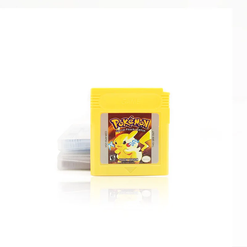 Серия Pokemon 16 бит видеоигры картридж консоль карточная Классическая игра сбор красочная версия Английский язык - Цвет: Цвет: желтый