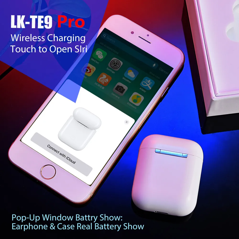 TWS серии LK-TE9 pro Bluetooth наушники беспроводные наушники всплывающие окно беспроводной зарядки спортивные наушники pk i100