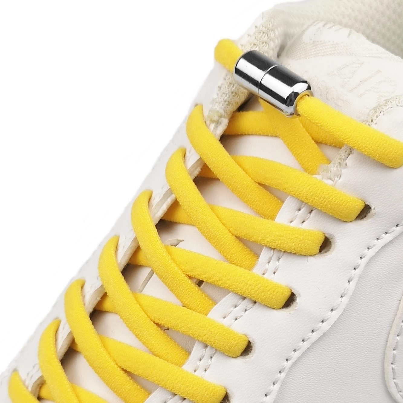 

1Pair Metal Lock Shoelaces Round Elastic Shoe Laces Special No Tie Shoelace For Kids Adult Sneakers Quick Shoelaces