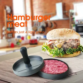 

11cm Hamburger Press 1 Set Round Shape Metal Beef Grill Burger Meat Press Patty Maker BBQ Cutlet Mold for Meat Kitchen Gadgets