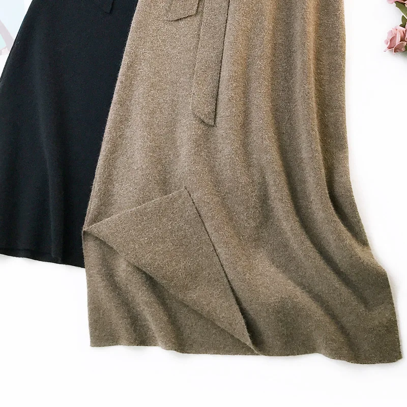 Новые женские зимние юбки элегантные женские длинные юбки трикотажные юбки QY02