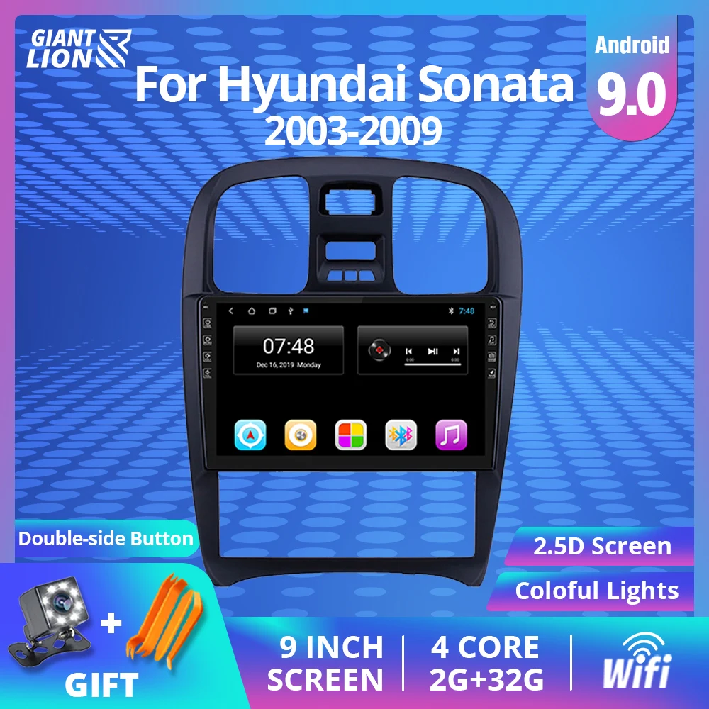 Автомагнитола 2 Din Android 9 0 мультимедийный видеоплеер для автомобиля Hyundai Sonata 2003-2009