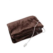 Электрическое одеяло с подогревом 45x80 см, автомобильный домашний коврик для шеи, переносная теплая шаль с USB, 5 В, 4 Вт, зимняя теплая забота о здоровье