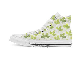 

Shamrock Custom Casual High Top lace-up Canvas shoes sneakers Drop shipping