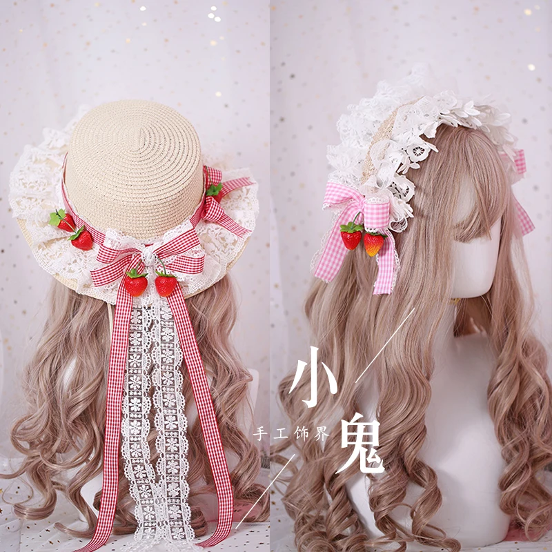 New DIY Lolita Hair Accessories Japanese Kawaii Bowknot Gothic Service Cap #GN6 