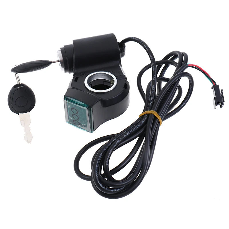 2021 Bike Finger Thumb Throttle Electric Bicycle Voltmeter Digital Voltage Display Switch Power with Key Lock | Спорт и развлечения