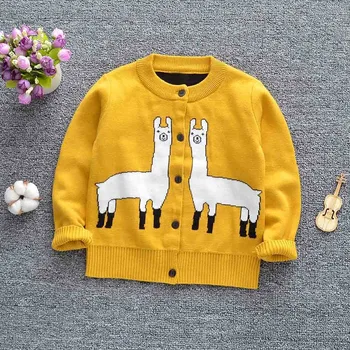 

Boys Girls Baby Kids Sheep Cartoon Sweaters Soft Warm Children's Cardigan Long sleeve 2019 Fashion Coats