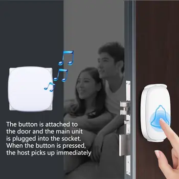 

High Quality Available At Various Temperatures Door Bells 100-240V Wireless Doorbell Waterproof 300M Range Door Bell Low Price