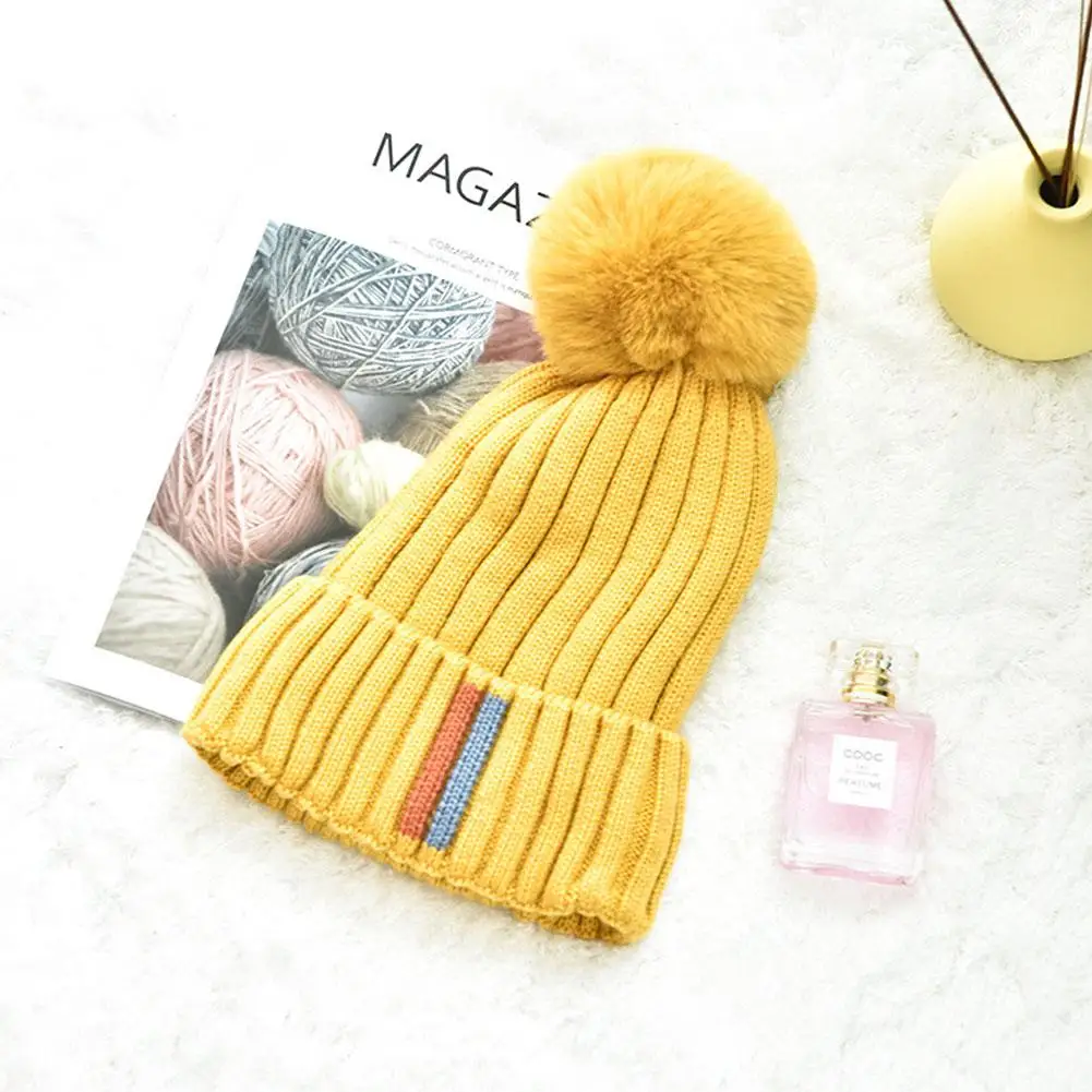 yellow MISSKY женские шапки, одноцветные Утолщенные мягкие плюшевые шерстяные шапки, вязаная флисовая шапка-Кепка на осень и зиму, женская шапка - Цвет: yellow