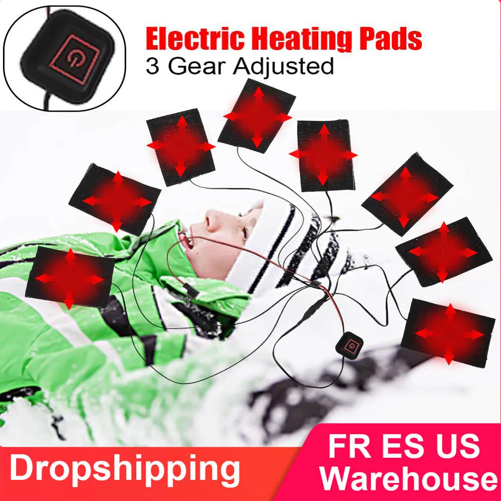 

High Quatity Carbon Fiber USB Heating Vest Pad Heated Jacket Clothes Pad Heater Outdoor autumn Winter Warm Thermal Vest Pads