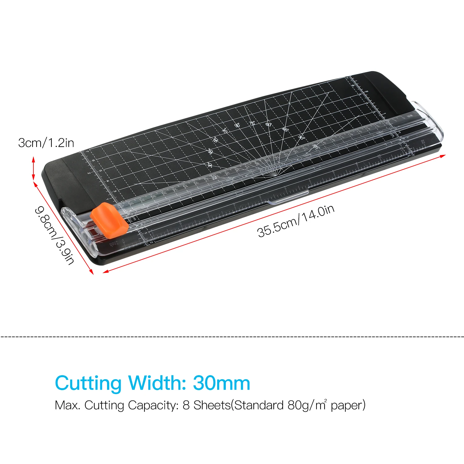 Aibecy Portable Paper Trimmer A4 Size Paper Cutter Cutting Machine 12 Inch Cutting Width for Craft Photo Laminated