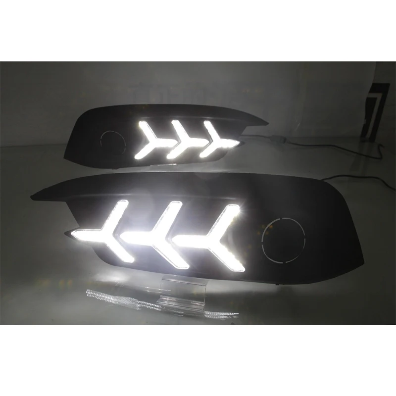 Дневные ходовые огни для Honda Civic светодиодный DRL Противотуманные фары с динамическим сигналом поворота лампы для новой Civic модификации