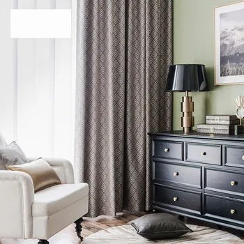 

Custom curtain Nordic modern Simplicity Bronzing cotton geometry livingroom shading bedroom blackout curtain drape M886