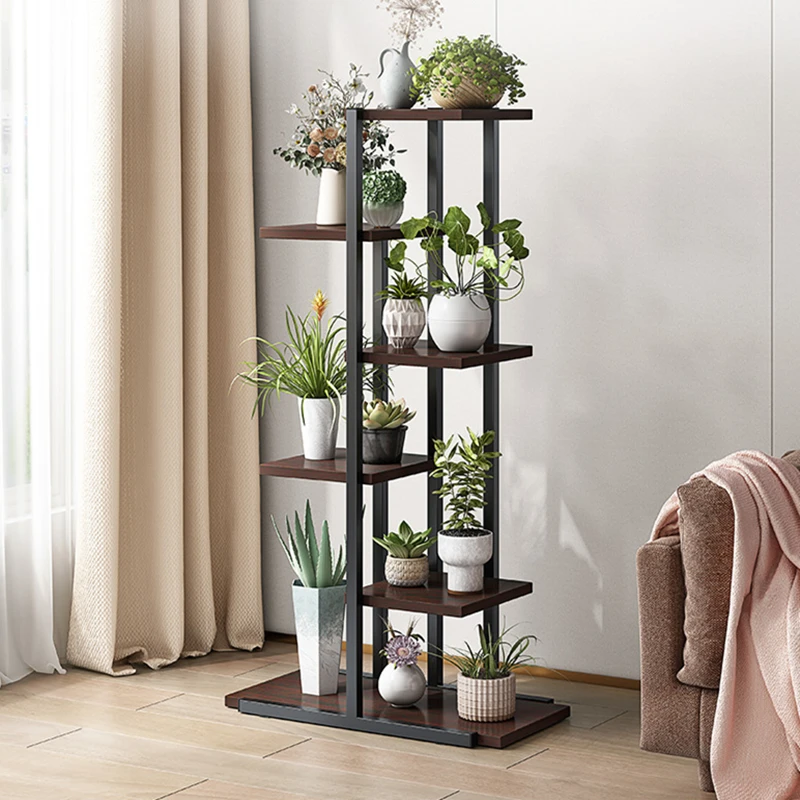 Six-layer Plant Stand Iron Flower Pot Holder Shelves Planter Rack Storage Organizer Display for Indoor Garden Balcony