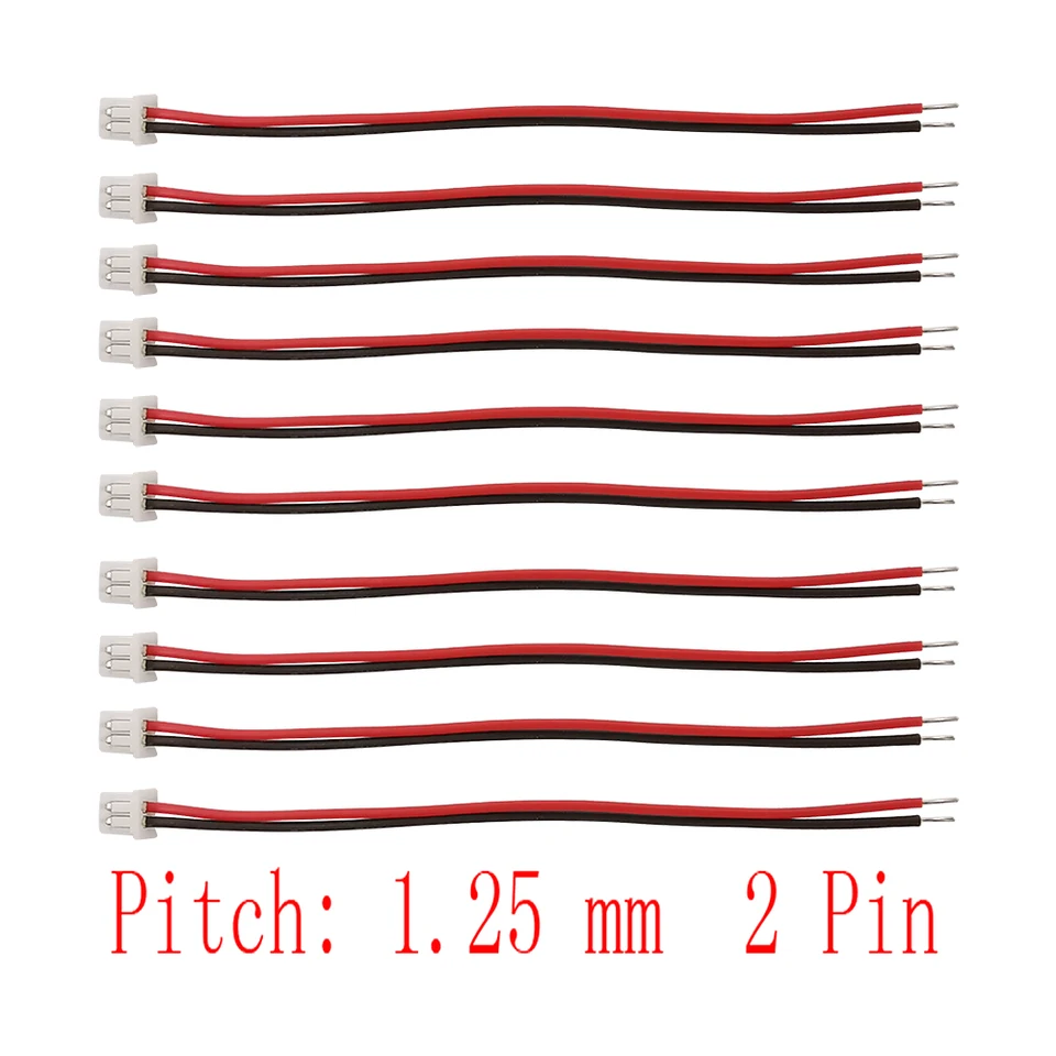 20 Sets Pack Micro JST 1.25MM 2 Pin/3 Pin Man Vrouw Connector Plug met Draden Kabels(2Pin mannelijke en vrouwelijke set