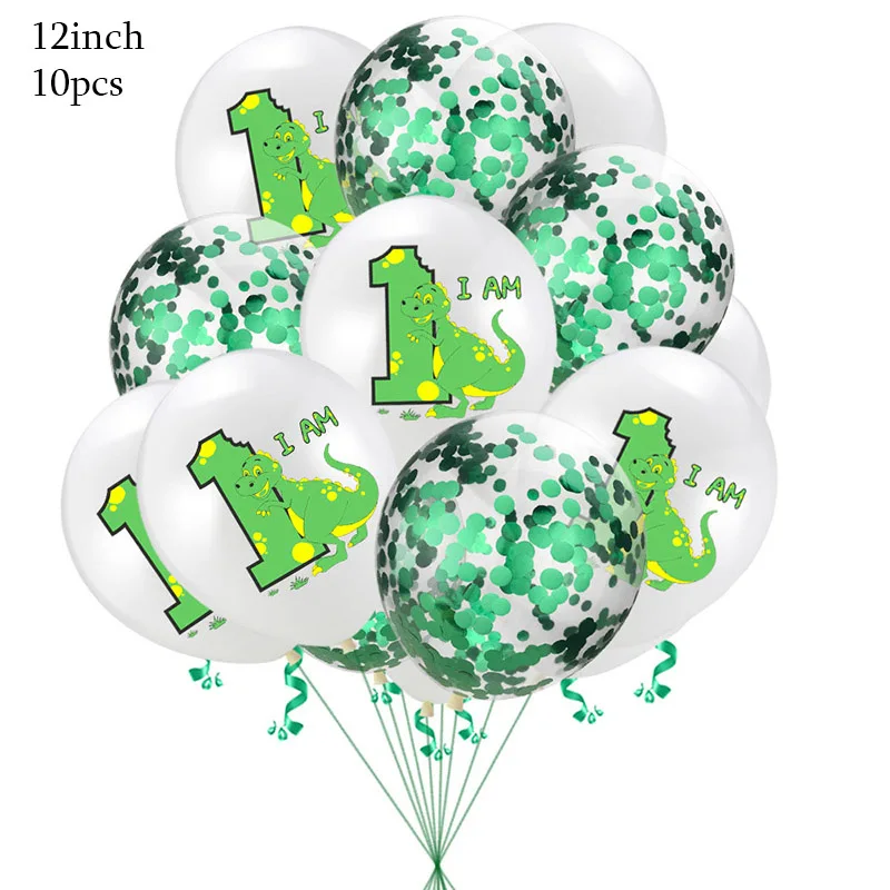 Leeiu динозавр фольгированные шары детский душ я один воздушные шары ко дню рождения Юрского периода вечерние украшения динозавр воздушный шар "Конфетти"