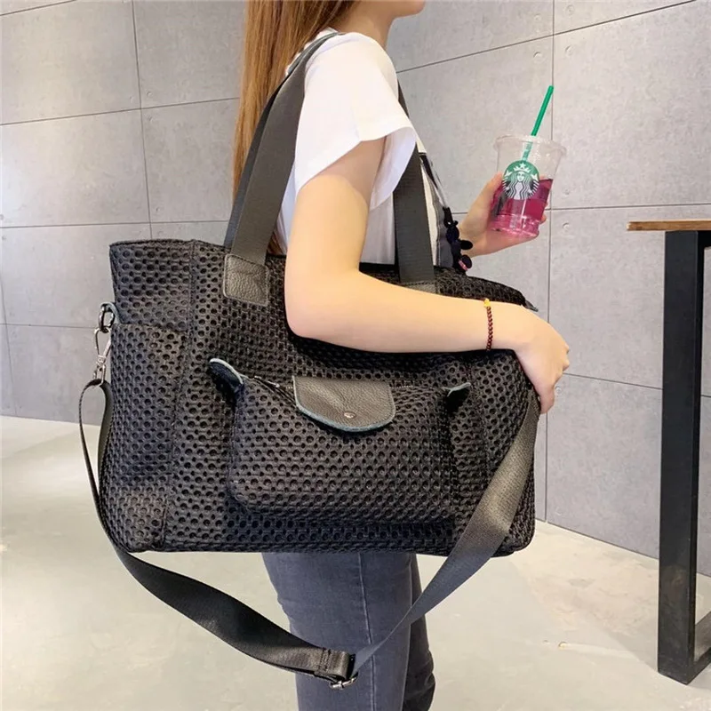 

FUNMARDI 2023 Fashion Female Oxford Duffle Travel Bags High Capacity Crossbody Bags For Women Shoulder Bag Net Handbag WLHB2289