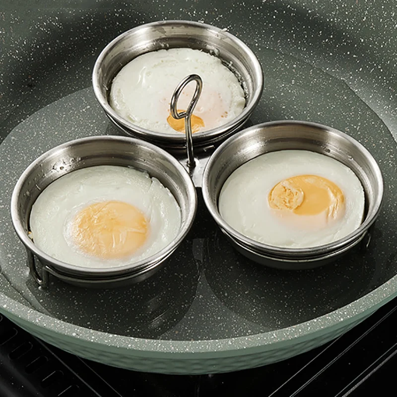 Stainless Steel Egg Poacher Poaching Pan Mould Egg Steamer Steamed