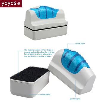 

2020 New Magnetic Aquarium Fish Tank Glass Algae Scraper Cleaner Magnetic Brush Aquarium Tank Fish Aquarium Accessories