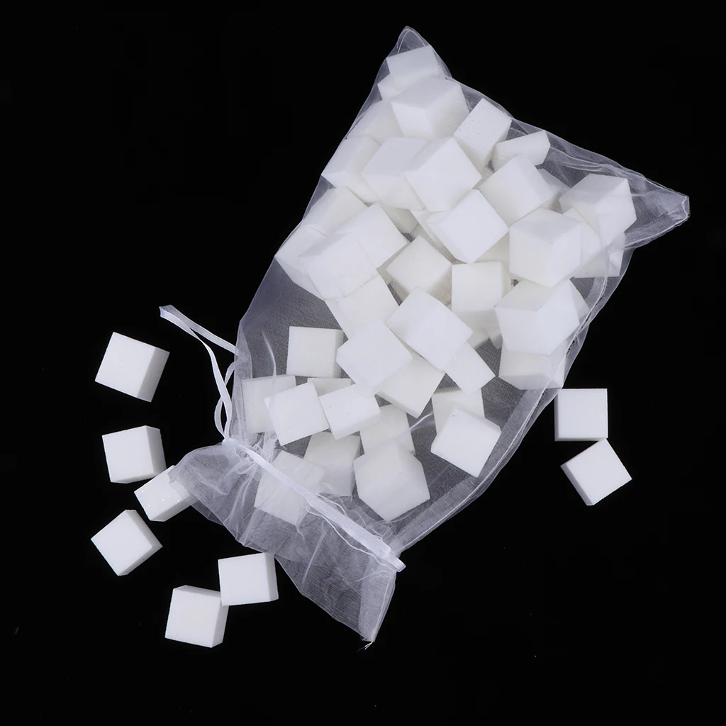 60Pcs/Bag White Nail Buffer Sponge Blocks, 4 Way Sanding Block Files, Professional Nails Polisher Manicure Tool