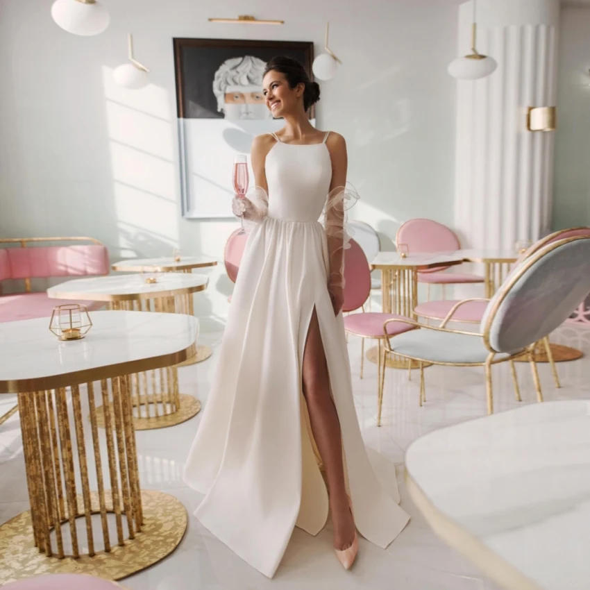 vestido noiva com fenda