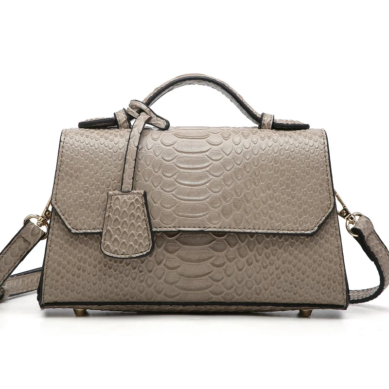 Snake Khaki BL Модный Дамский клатч из бордового страуса питона, женская сумка-тоут с подвеской, Новое поступление - Цвет: Snake Khaki BL
