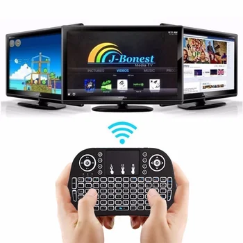 

Mini i10 2.4G Air Mouse Wireless Keyboard with Touchpad Black Handheld for TV Box H96 max PC