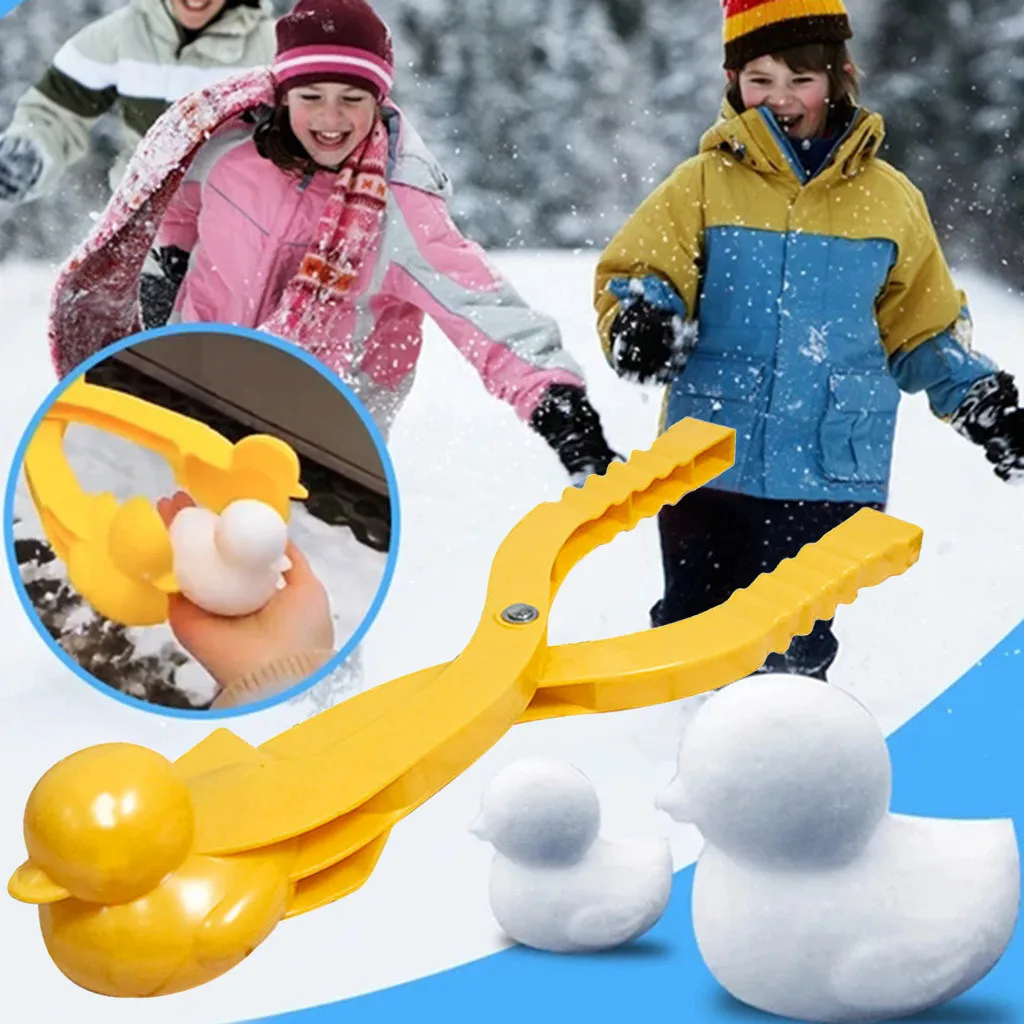 3 упаковки, мультфильм, милая утка, в форме снеговика, для детей, для улицы, Зимний снег, песок, форма, инструмент, снег, песок, плесень, инструмент, зима