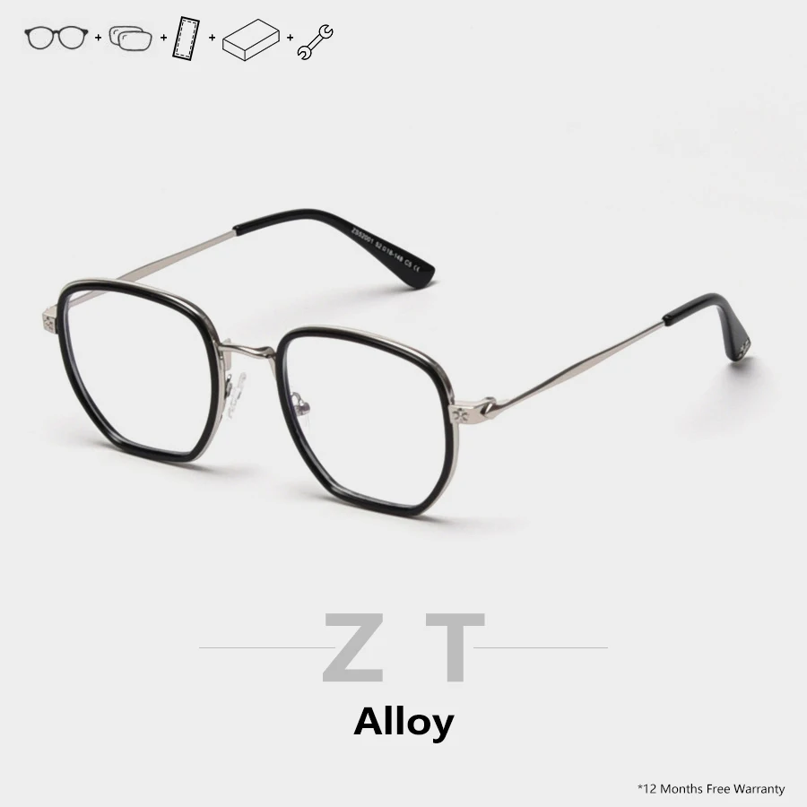 

ZT 6 Colors Tr90+Alloy Diopter Glasses Designer Luxury Okulary Korekcyjne Photochromic Glasses Men Square Eyeglasses