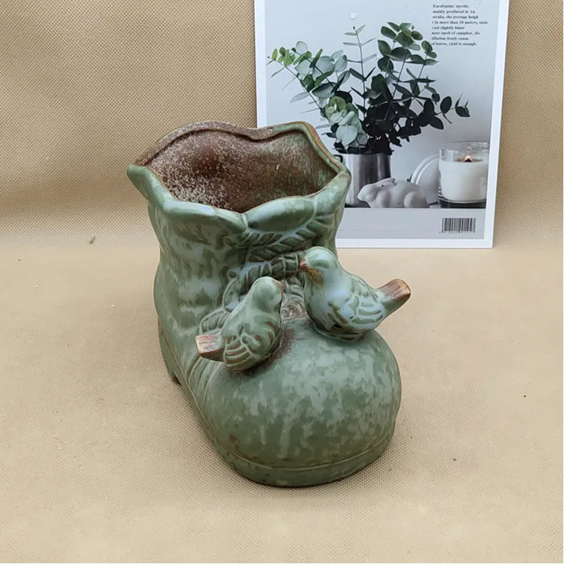 

Пасторальный стиль креативные туфли цветочный горшок суккуленты посадки горшечные растения уличные садовые украшения бонсай украшение для балкона